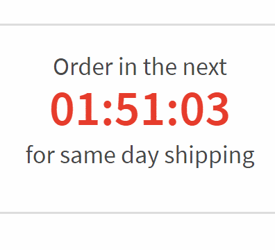 Countdown To Same Day Shipping add-on screenshot