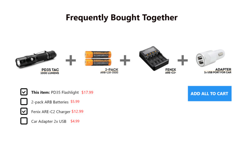 Frequently Bought Together BigCommerce plugin add-on screenshot