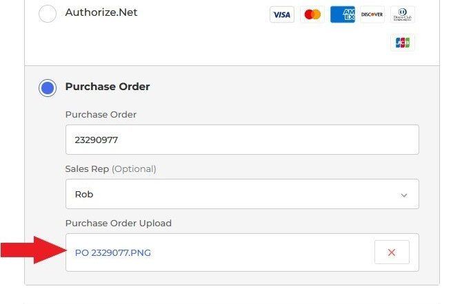 BigCommerce Purchase Order Upload - Payment Step