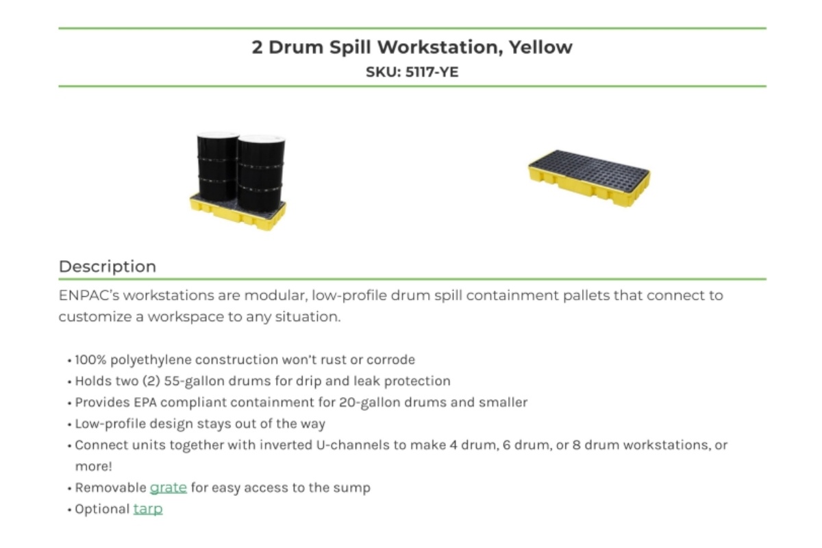 Sample PDF generated by the Sales Sheet Generator Feature - B2B Ecommerce