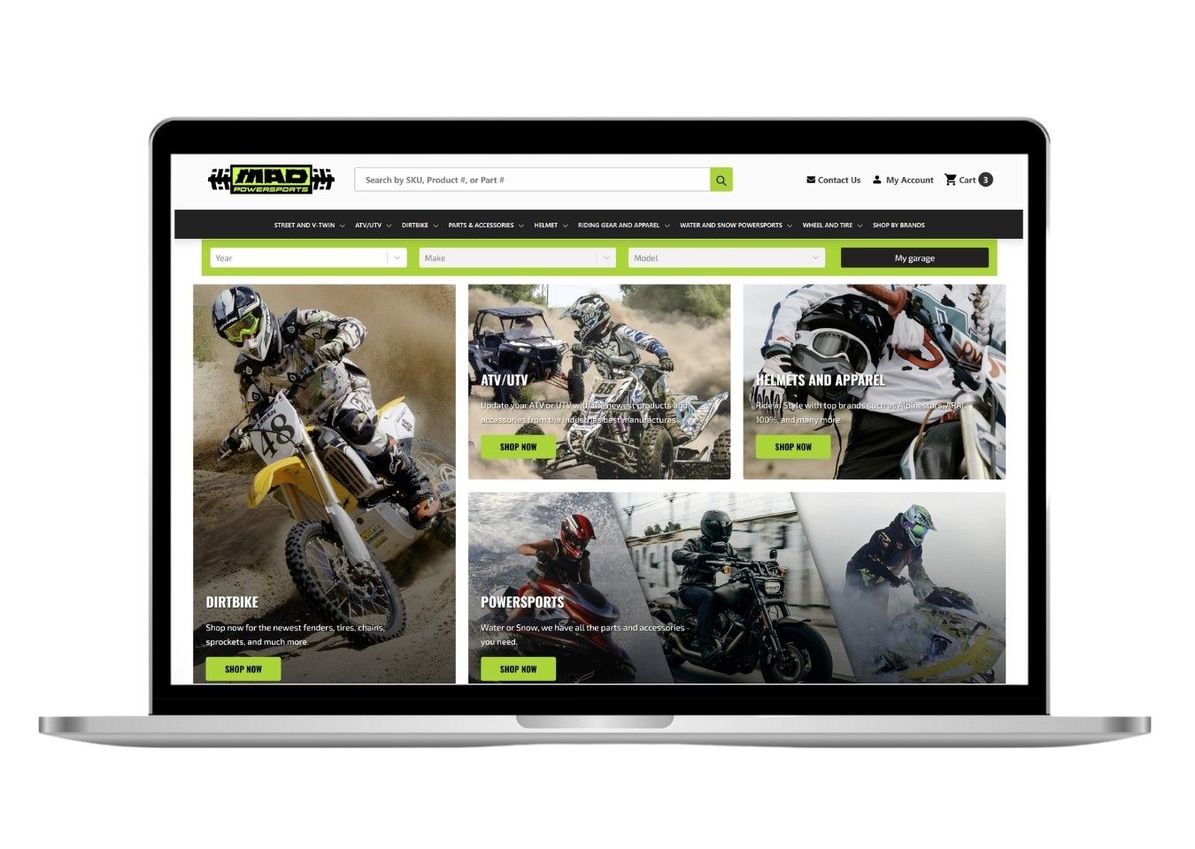 BigCommerce Design - Homepage CTA Enhancements for MadPowerSports.com