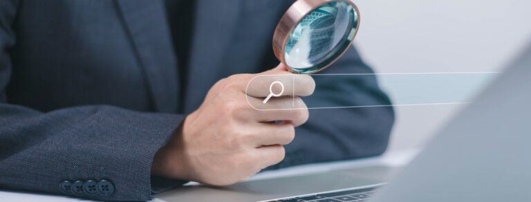 Search Engine Optimization, Businessman using search, SEO focus artificial intelligence technology. Concept of searching for information in technology with AI systems, Search, Engine, Concept - Enterprise SEO Ecommerce