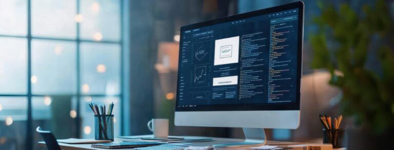 website displayed on a large screen - Shopify Technical SEO